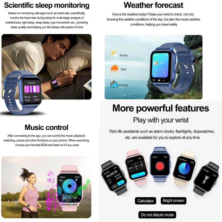 ZW36 1.83 inch BT Call Smart Watch, Blood oxygen / Blood Pressure / Heart Rate