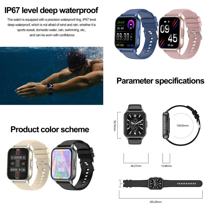 ZW36 1.83 inch BT Call Smart Watch, Blood oxygen / Blood Pressure / Heart Rate