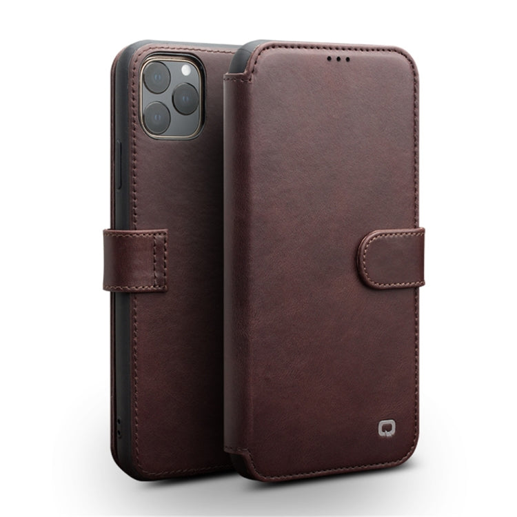 QIALINO Business Magnetic Buckle Horizontal Flip Leather Case with Card Slots, For iPhone 11, For iPhone 11 Pro, For iPhone 11 Pro Max