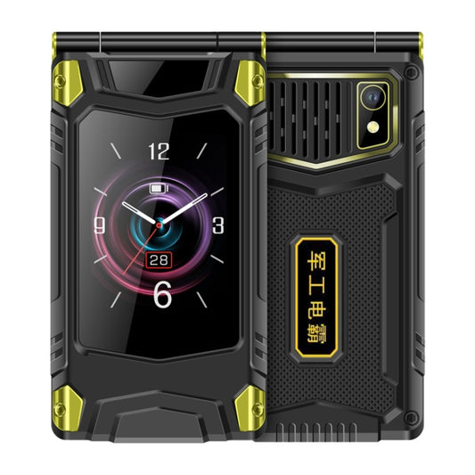 M7+ 4G Dual Screen Flip Elder Rugged Phone, 2.8 inch Inner, 2.4 inch Outer, 6800mAh Battery, 24 Keys, Flashlight, Network: 4G, Dual SIM, SOS, EU Plug, US Plug, UK Plug