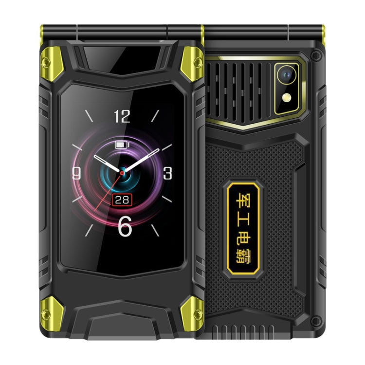 M7+ 4G Dual Screen Flip Elder Rugged Phone, 2.8 inch Inner, 2.4 inch Outer, 6800mAh Battery, 24 Keys, Flashlight, Network: 4G, Dual SIM, SOS, EU Plug, US Plug, UK Plug