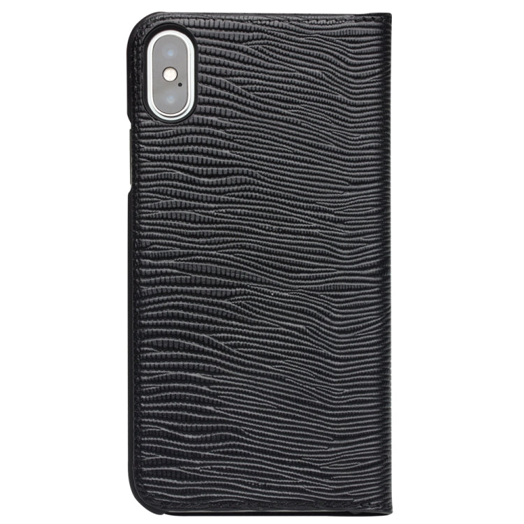 QIALINO Lizard Texture Horizontal Flip Leather Case with Smart View Window & Sleep / Wake-up Function, For iPhone XS / X
