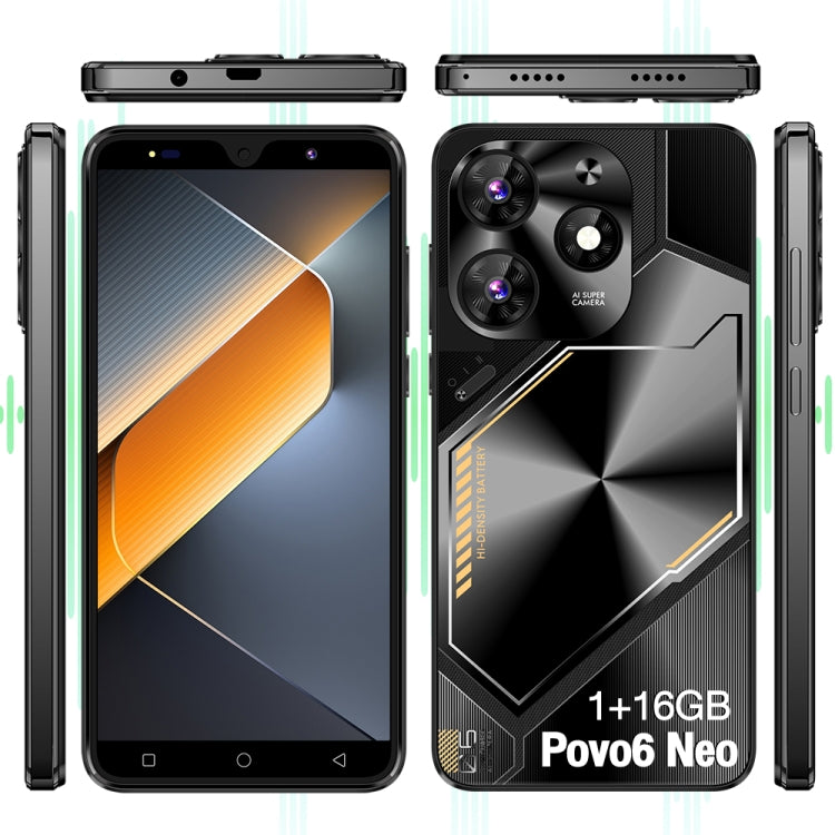 Povo6 Neo / DP29, 1GB+16GB, Face Identification, 5.0 inch Android 8.1 MTK6580M Quad Core, Network: 3G, Dual SIM, EU Plug, US Plug, UK Plug, AU Plug