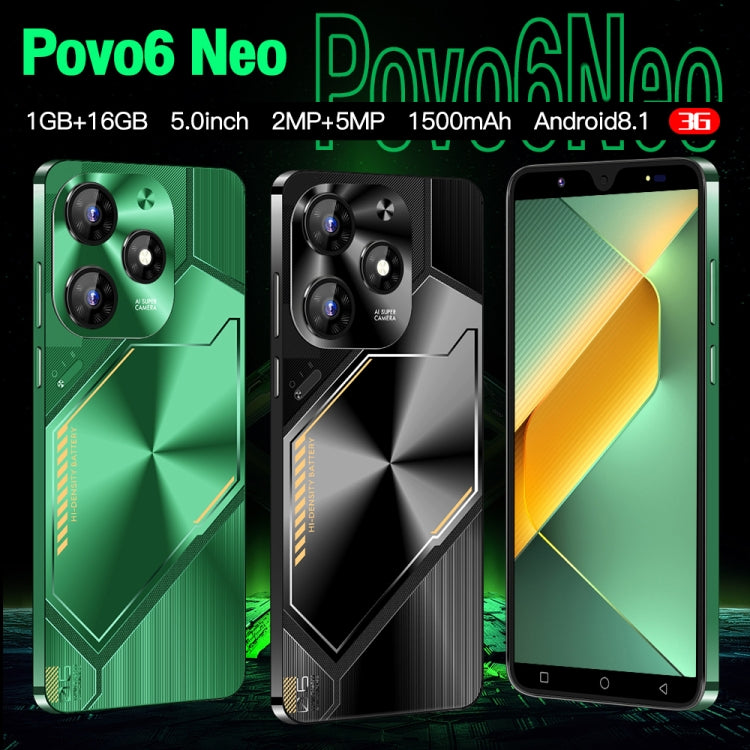 Povo6 Neo / DP29, 1GB+16GB, Face Identification, 5.0 inch Android 8.1 MTK6580M Quad Core, Network: 3G, Dual SIM, EU Plug, US Plug, UK Plug, AU Plug