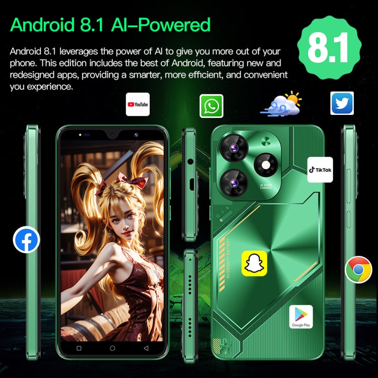Povo6 Neo / DP29, 1GB+16GB, Face Identification, 5.0 inch Android 8.1 MTK6580M Quad Core, Network: 3G, Dual SIM, EU Plug, US Plug, UK Plug, AU Plug