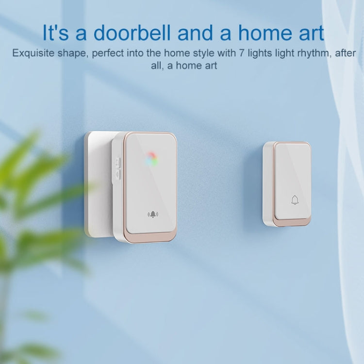 A20 Pro Plug in Free Waterproof Rechargeable Long-distance Wireless Doorbell, A20 Pro (EU Plug)