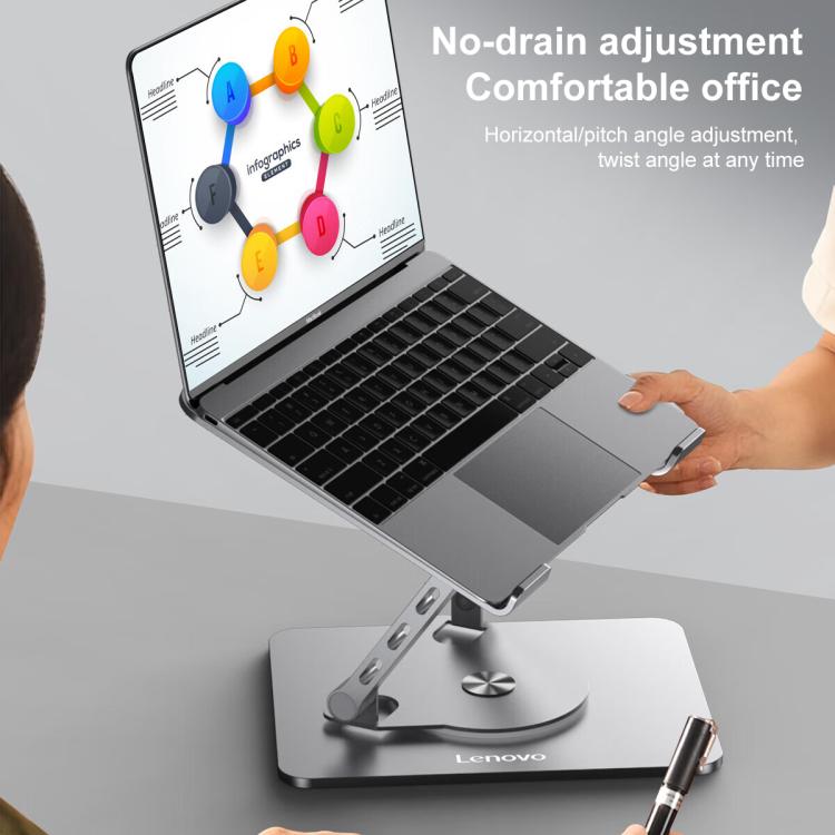 Lenovo Thinkplus ZJA7 360 Degree Rotating Laptop Heat Dissipation Metal Holder, ZJA7