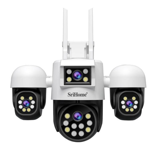 SriHome SH069 8MP 3X Digital Zoom HD Quad-lens Security Camera, US Plug, EU Plug, AU Plug, UK Plug