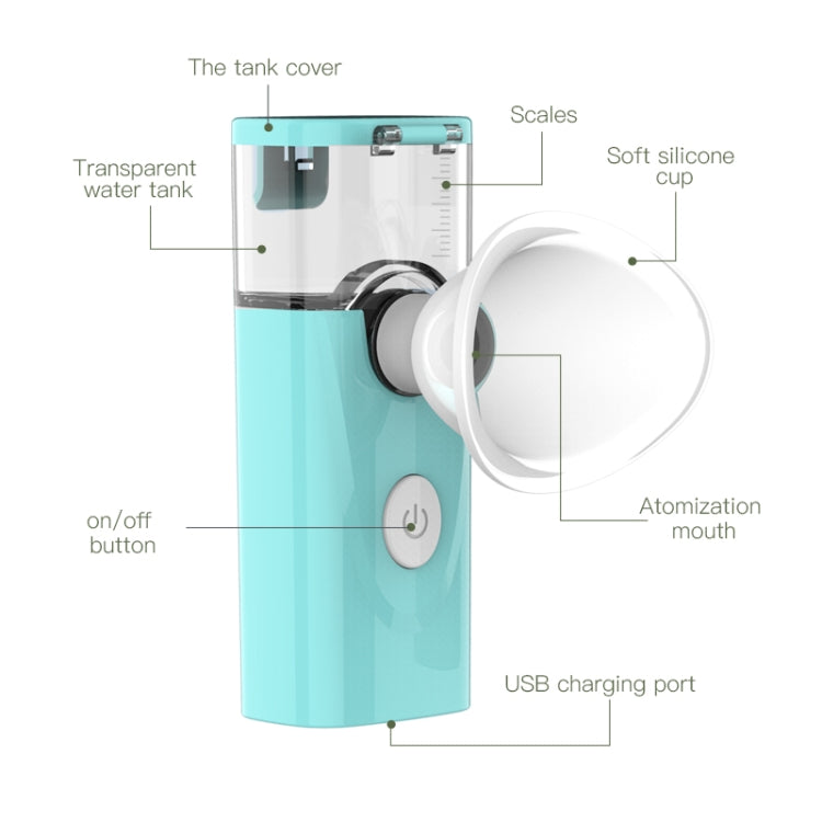 YJK079 300mAh Nano Spray Moisturizing Eye Moisturizer, Water Tank Capacity: 15ml, YJK079(White), YJK079(Blue)