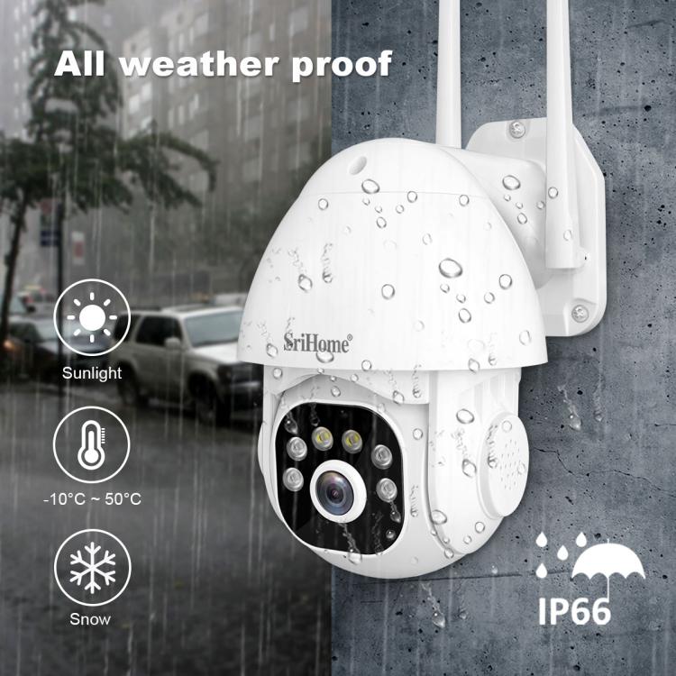 SriHome NVS010-IPC039 5MP 4 Channel 10.1 inch IPS Screen WiFi Network Video Recorder Set, NVS010-IPC039