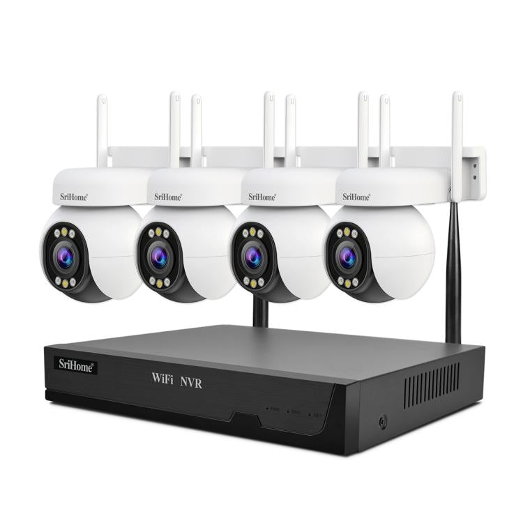 SriHome NVS001-IPC051 4MP 8CH HD NVR Wireless Security Camera System Kit, NVS001-IPC051