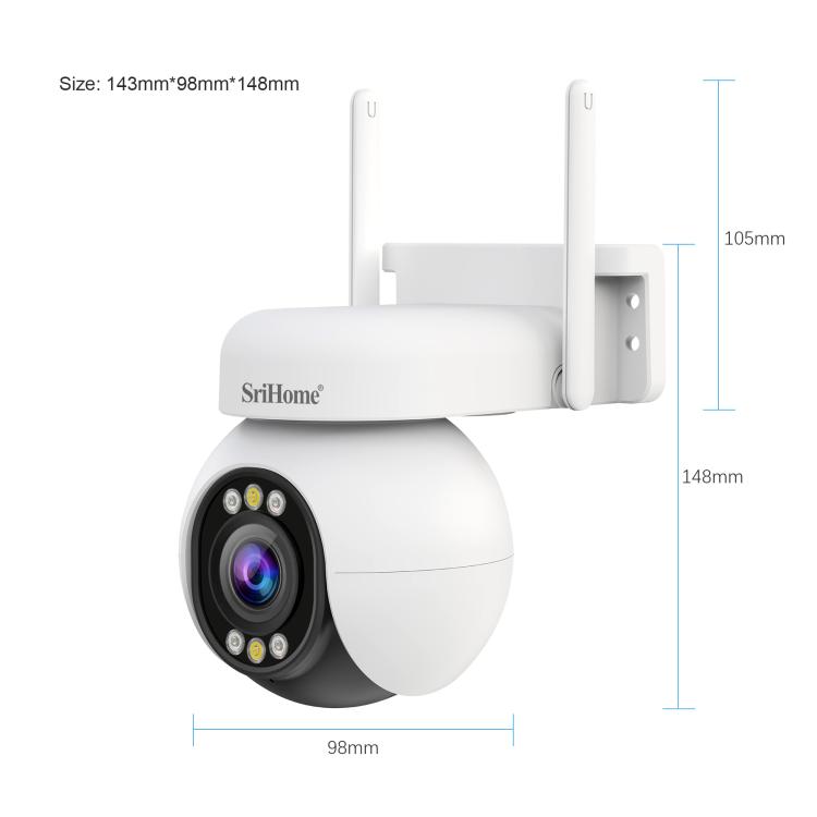 SriHome NVS001-IPC051 4MP 8CH HD NVR Wireless Security Camera System Kit, NVS001-IPC051