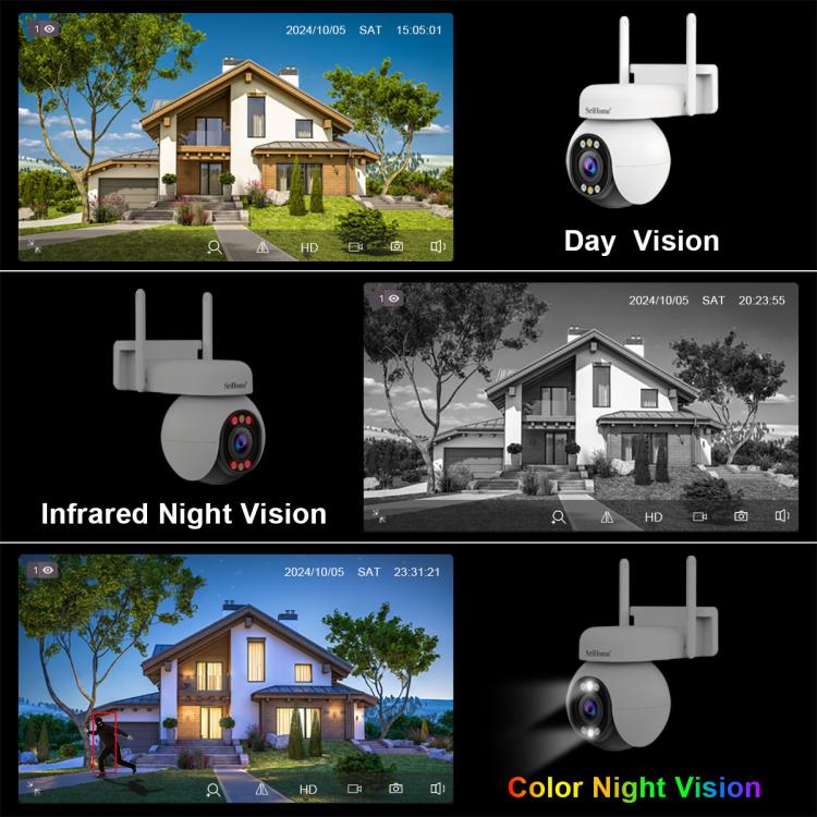 SriHome NVS001-IPC051 4MP 8CH HD NVR Wireless Security Camera System Kit, NVS001-IPC051