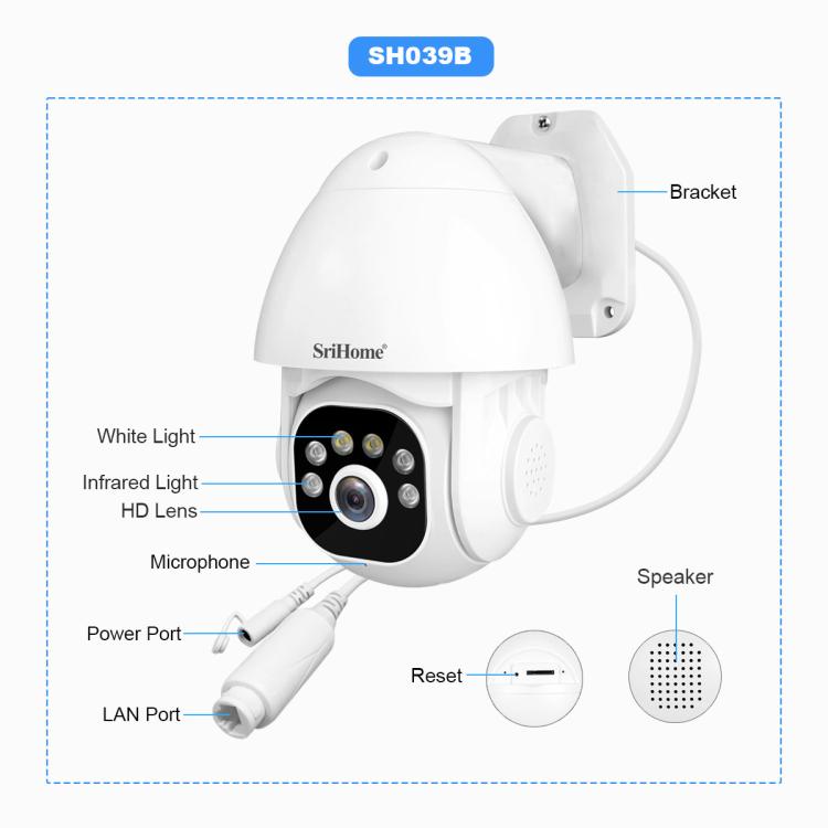 SriHome NVS005-PoE039 5MP 4CH HD PoE NVR Security Camera System Kit, NVS005-PoE039