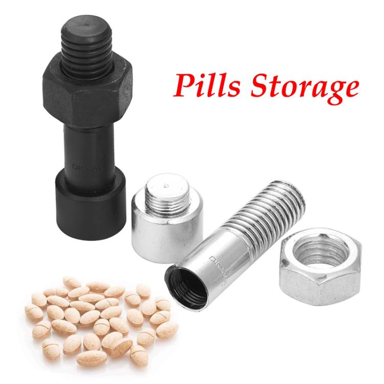 Simulation Spare Tire Screw Capsule Medicine Storage Tank Pill Storage Organizer, Screw Pill Storage Tank