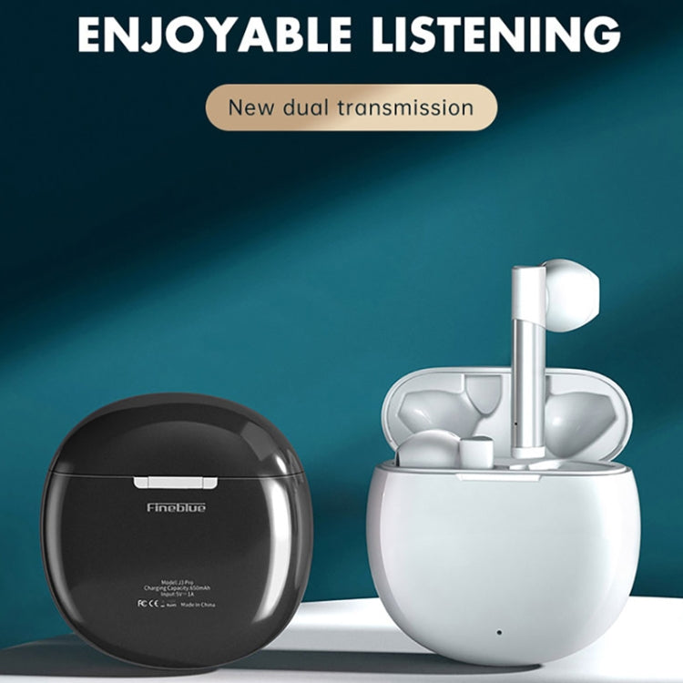 Fineblue J3 Pro TWS 5.0 Wireless Two Ear Bluetooth Headset with 650mAh Charging Cabin & Support Language Wakeup