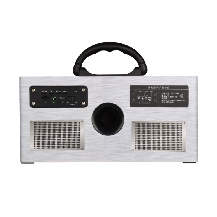 W9 Portable Retro Wooden Bluetooth Speaker, Support TF Card & 3.5mm AUX