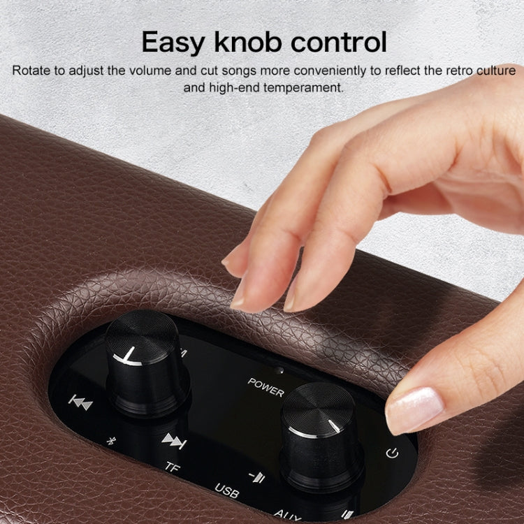 D30 Portable Subwoofer Wooden Bluetooth 4.2 Speaker, Support TF Card & 3.5mm AUX & U Disk Play