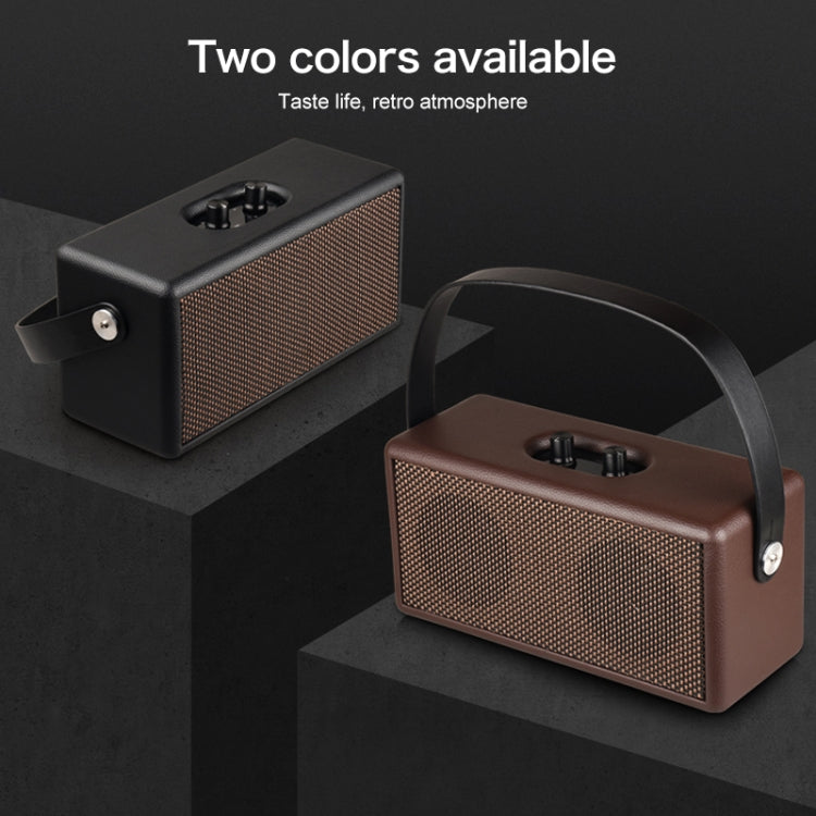 D30 Portable Subwoofer Wooden Bluetooth 4.2 Speaker, Support TF Card & 3.5mm AUX & U Disk Play