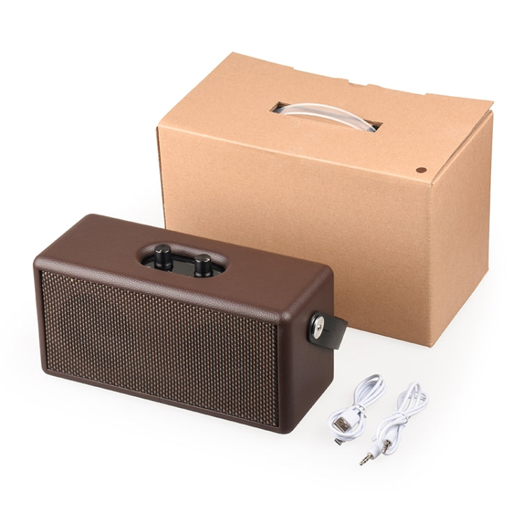 D30 Portable Subwoofer Wooden Bluetooth 4.2 Speaker, Support TF Card & 3.5mm AUX & U Disk Play