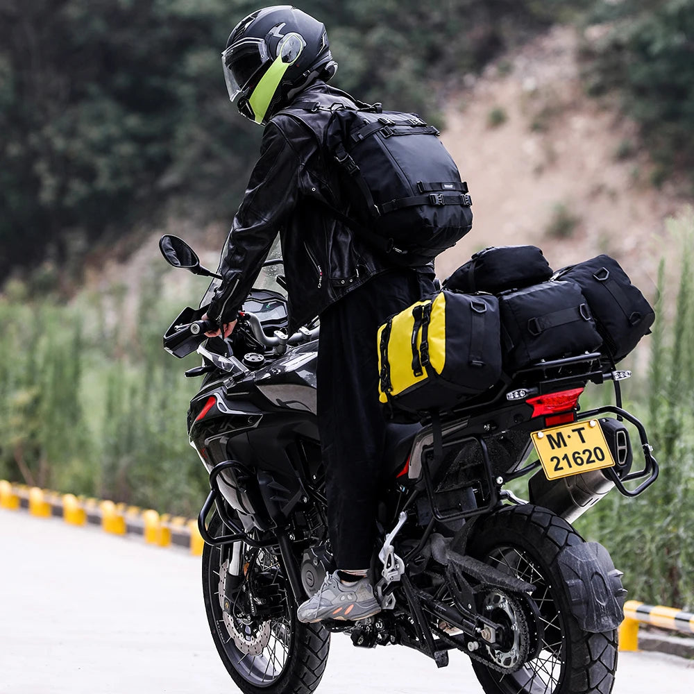 Motorbike Motorcycle Luggage Pack Multi-Function Waterproof Motocross Rear Seat Bag 10L 20L 30L Outdoor Riding Backpack
