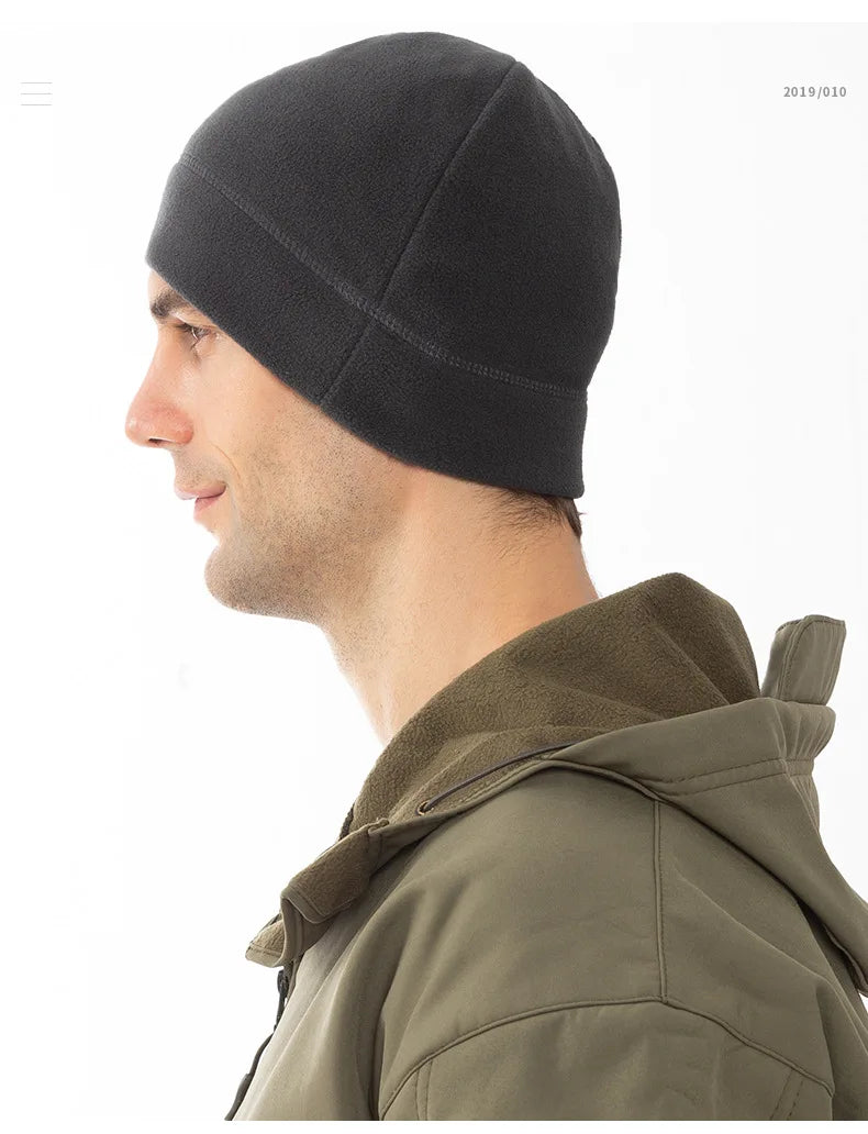 Windproof Women Men Polar Fleece Warm Beanie Hat Cap Male Lady Autumn Winter Soft Comfortable Ski Cycling Cap Hat For Women Men
