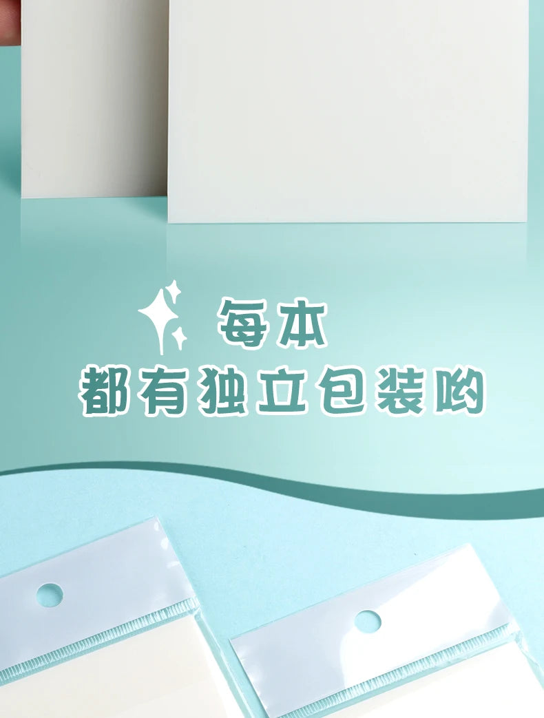 MOHAMM 50/100 Sheets Transparent Waterproof Posted It Sticky Note Pads Notepads Posits for School Stationery Office Supplies