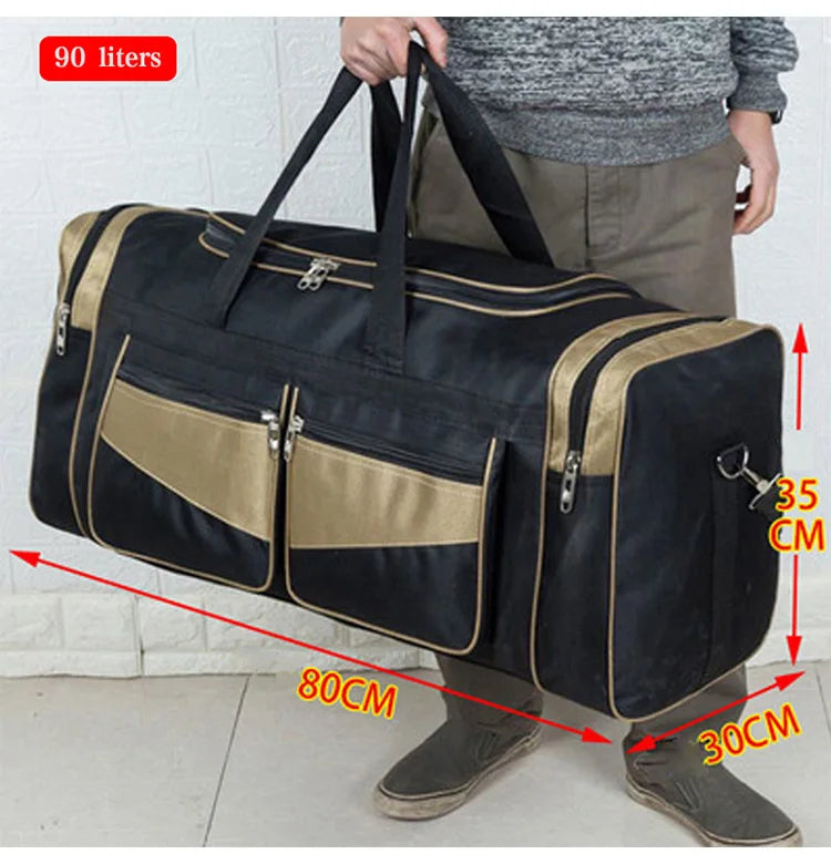 60L 90L Travel Duffle Handbags Large Traveling Tas For Women Men Gym Fitness Luggage Outdoor Bag Sack Trip Shoulder Pack XA15WD
