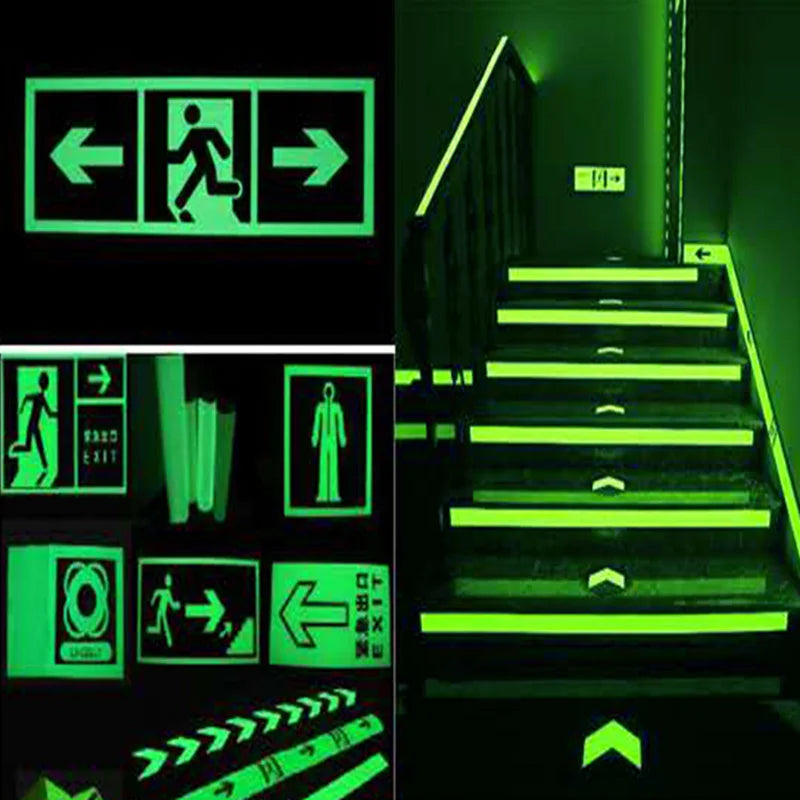 3M Luminous Tape Warning Band Glow In The Dark Wall Stickers Living Room Bedroom Home Decoration DIY Art Decal Fluorescent