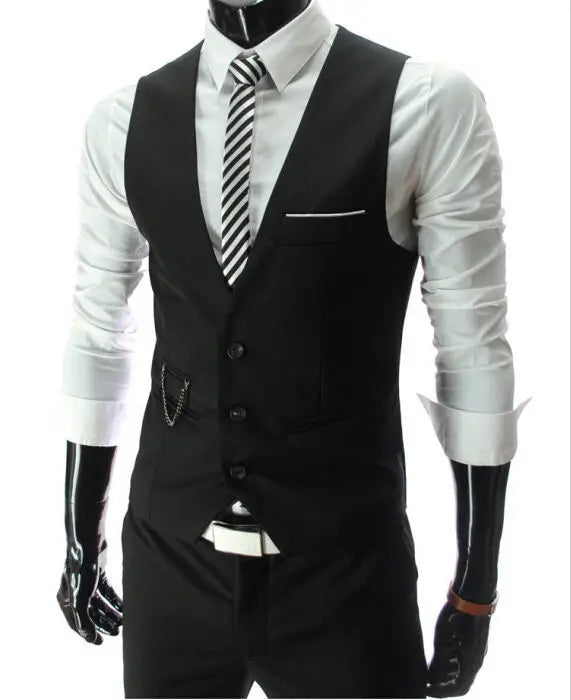 M-7XL 2025 New Dress Vests For Men Slim Fit Mens Suit Vest Male Waistcoat Gilet Homme Casual Sleeveless Formal Business Jacket