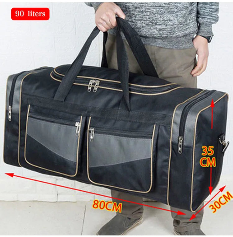60L 90L Travel Duffle Handbags Large Traveling Tas For Women Men Gym Fitness Luggage Outdoor Bag Sack Trip Shoulder Pack XA15WD