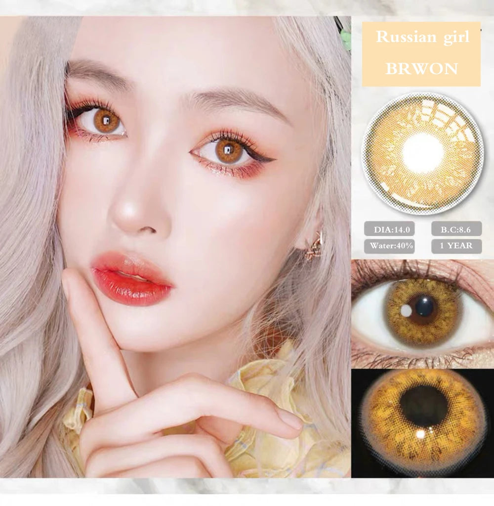 Bio-essence 1 Pair Colored Contact Lenses Natural Look Brown Eye Lenses Gray Contact Blue Lenses Fast Delivery Green Eye Lenses