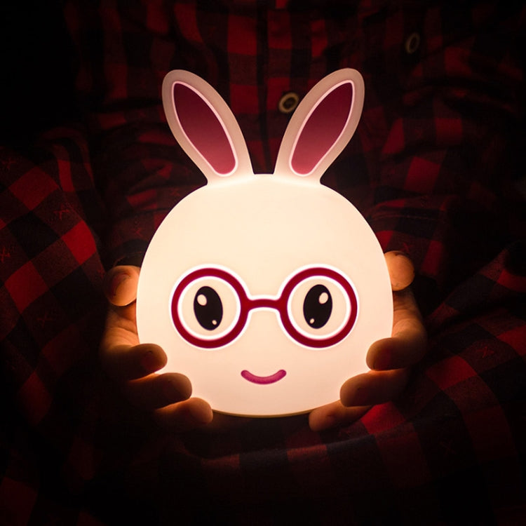 Creative USB Charging LED Decoration Lamp Novelty Gift , Smile Pink Rabbit/USB Charging, Smile Blue Rabbit/USB Charging, Happy Pink Rabbit/USB Charging, Happy Blue Rabbit/USB Charging