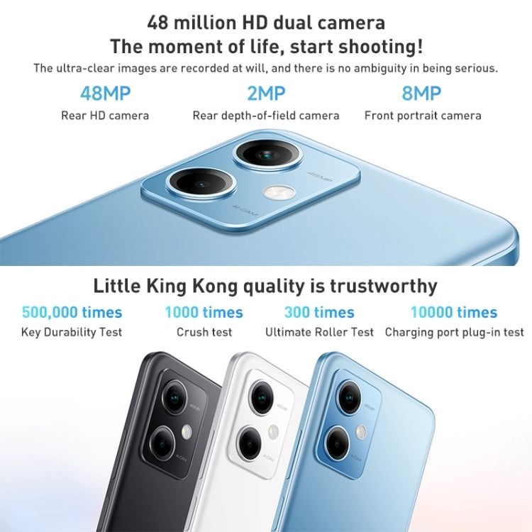 Dual Back Cameras, 5000mAh Battery, Side Fingerprint Identification, 6.67 inch MIUI 13 Qualcomm Snapdragon 4 Gen1 Octa Core up to 2.0GHz, Network: 5G, Dual SIM, IR, Not Support Google Play, Note 12 5G,8GB+128GB, Note 12 5G, 8GB+128GB