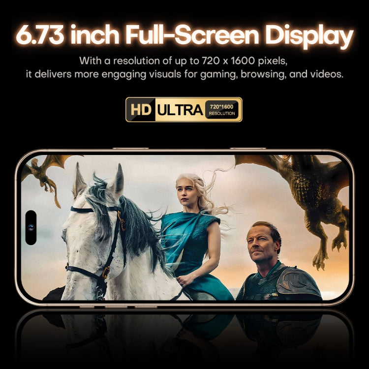 i16 Pro Max / A08A, 3GB+64GB, 6.73 inch Screen, Face Identification, Android 8.1 MTK6753 Octa Core, Network: 4G, Dual SIM, EU Plug, i16 Pro Max / A08A, EU Plug