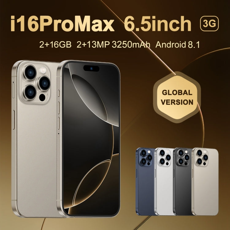 i16 Pro Max / Q5, 2GB+16GB, 6.5 inch Screen, Face Identification, Android 8.1 MTK6580P Quad Core, Network: 3G, Dual SIM, US Plug, i16 Pro Max / Q5, US Plug