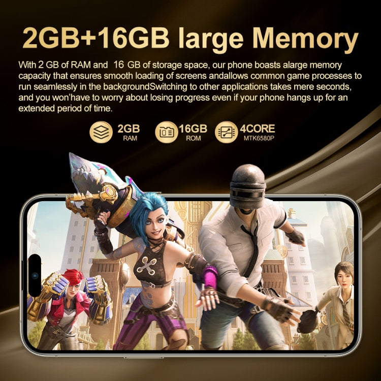 i16 Pro Max / Q5, 2GB+16GB, 6.5 inch Screen, Face Identification, Android 8.1 MTK6580P Quad Core, Network: 3G, Dual SIM, US Plug, i16 Pro Max / Q5, US Plug