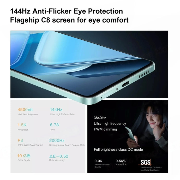 vivo iQOO Z9 Turbo, Dual Back Cameras, 12GB+512GB, Face ID Screen Fingerprint Identification, 6.78 inch Android 14.0 OriginOS 4 Snapdragon 8s Gen 3 Octa Core 3.0GHz, OTG, NFC, Network: 5G, Support Google Play, vivo iQOO Z9 Turbo, 12GB+512GB