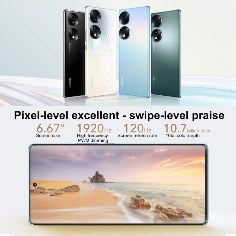 Triple Back Cameras, Screen Fingerprint Identification,  6.67 inch Magic UI 6.1 Qualcomm Snapdragon 778G Plus Octa Core up to 2.5GHz, Network: 5G, OTG, NFC, Not Support Google Play, Honor 70 5G 12GB+256GB, 12GB+256GB