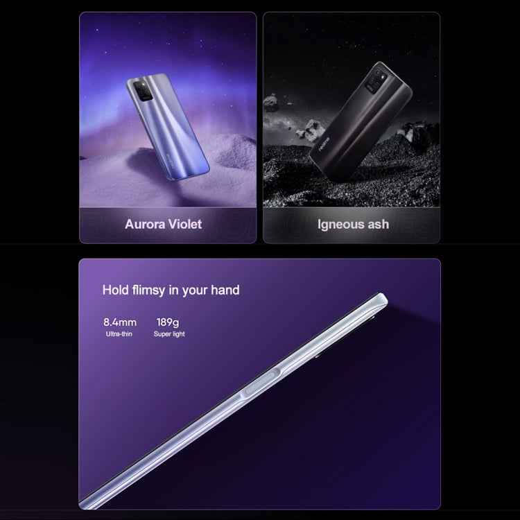 Dual Back Cameras, Side Fingerprint Identification, 5000mAh Battery, 6.5 inch Realme UI 2.0 / Android 11 MediaTek Dimensity 810 Octa Core up to 2.4GHz, Network: 5G, Support Google Play, 4GB+128GB