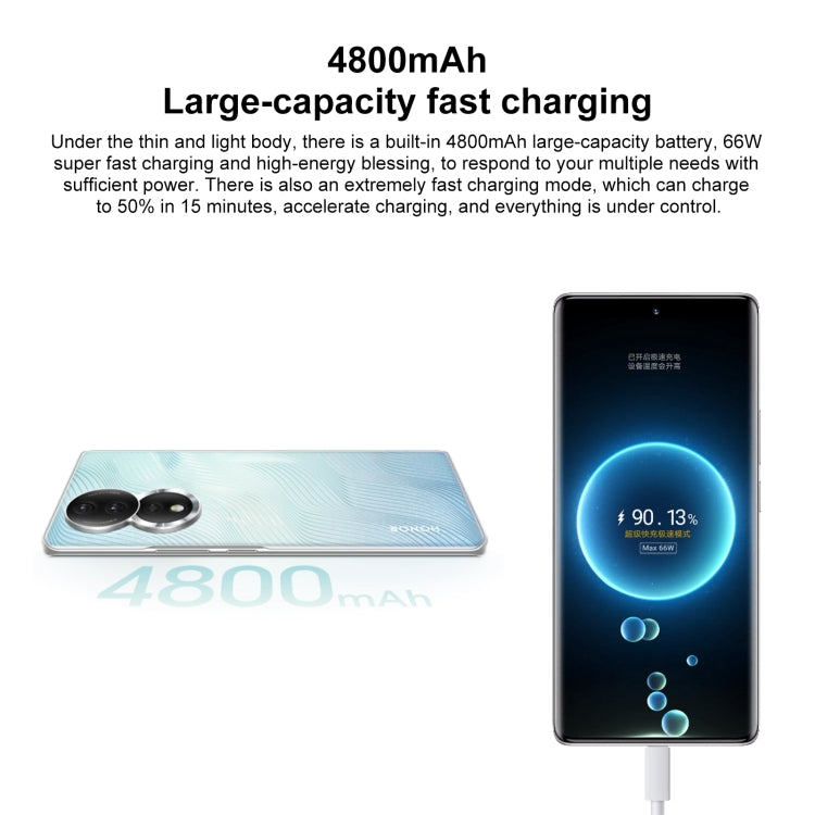 Triple Back Cameras, Screen Fingerprint Identification, 6.67 inch Magic UI 7.0 Qualcomm Snapdragon 782G Octa Core up to  2.7GHz, Network: 5G, OTG, NFC, Not Support Google Play, Honor 80 5G, 12GB+512GB