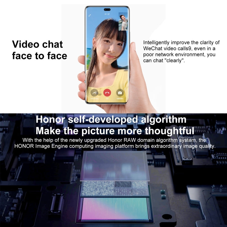 Triple Back Cameras, Screen Fingerprint Identification, 6.78 inch Magic UI 7.0 Qualcomm Snapdragon 8+ Gen1 Octa Core up to  3.0GHz, Network: 5G, OTG, NFC, Not Support Google Play, Honor 80 Pro 5G, 12GB+512GB