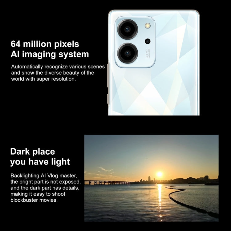 Triple Back Cameras, Screen Fingerprint Identification, 6.67 inch Magic OS 7.0 Android 12 Dimensity 900 MT6877 Octa Core up to 2.4GHz, Network: 5G, OTG, Not Support Google Play, 12GB+256GB