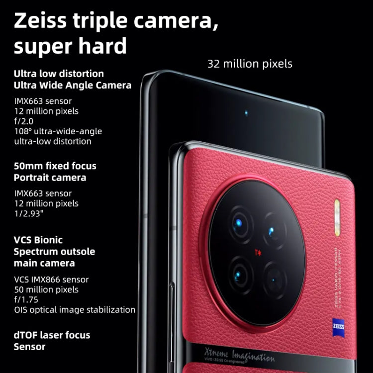 Triple Back Cameras, Screen Fingerprint Identification / Face ID, 4810mAh Battery, 6.78 inch Android 13.0 OriginOS 3 MediaTek Dimensity 9200 Octa Core up to 3.05GHz, NFC, OTG, Network: 5G, Support Google Play, X90 5G,12GB+512GB
