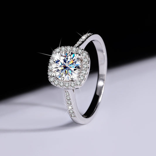 S925 Sterling Silver Female Ring Necklace Ear Stud