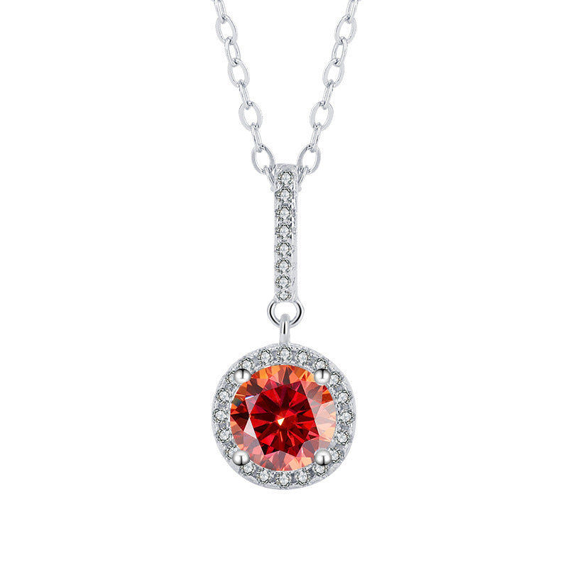 S925 Sterling Silver White Gold Plated Round Bag Snowflake Silver Pendant