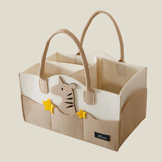 Felt Diaper Bag Baby Organizer Pockets handheld mummy bag mother and baby storage bag Nappies Organizer Portable Mom Tote Basket