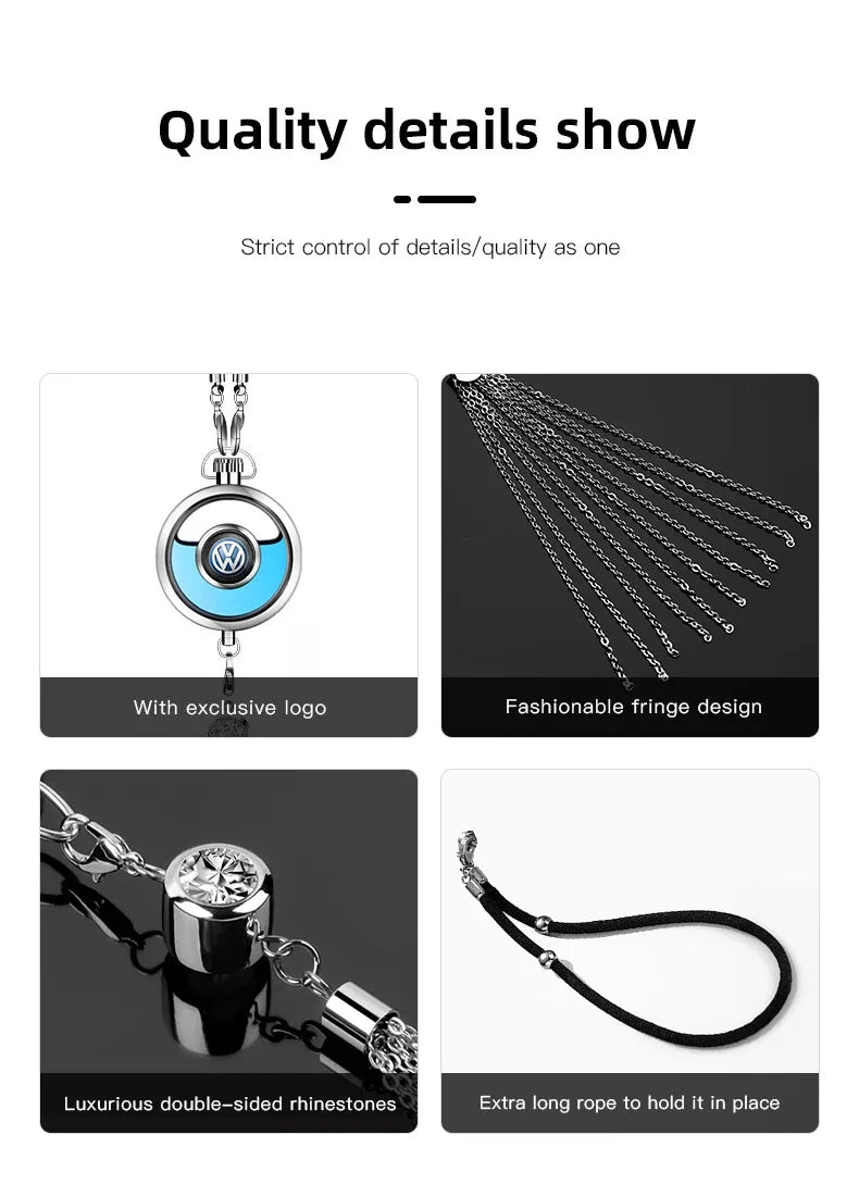 Car Air Freshener Hanging Pendant Rearview Mirror Fragrance Ornament For VW Polo Passat Touran Tiguan Golf Jetta GTI Transporter