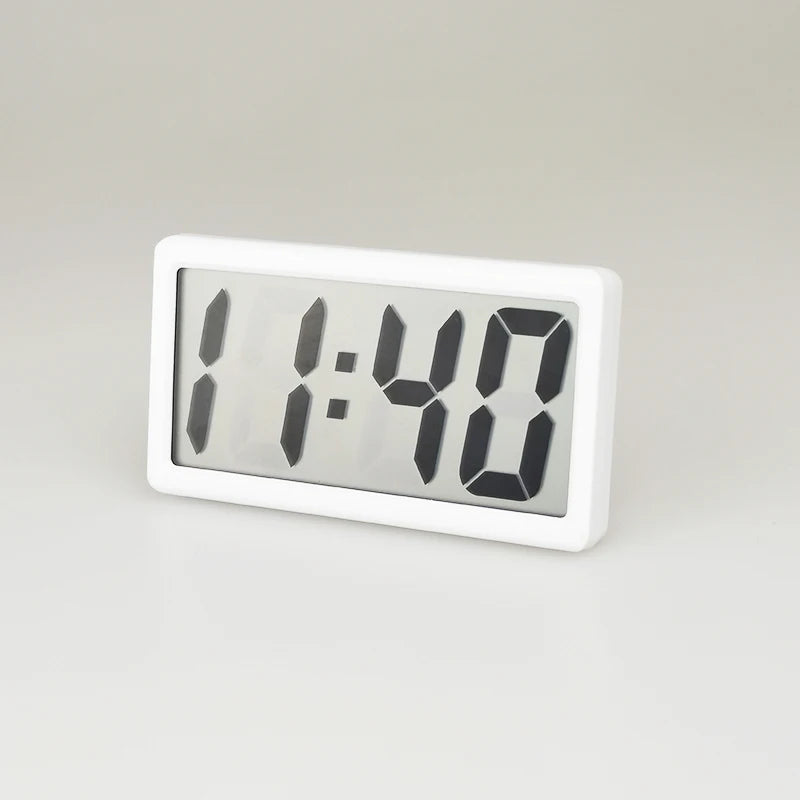 1pc Mini Battery Powered Digital Desk Clock Time Date 12-hour Display Table Clock  Wall-mounted LCD Clock With 4Pcs AG10 Battery