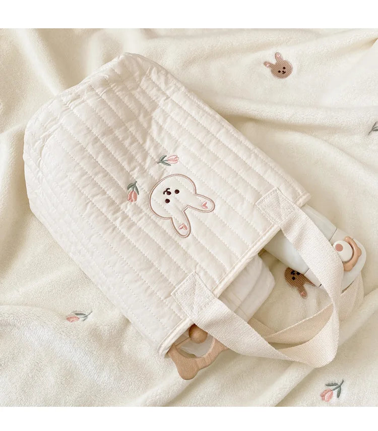 Baby Diaper Nappy Bag Quilted Stroller Bag for Mommy Portable Pram Handbags Mom Baby Item Organizer